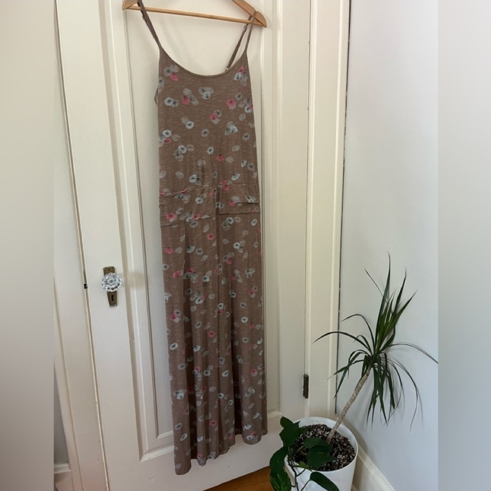 Toad&Co / Horny Toad Brown Tan Spaghetti Strap Sundress